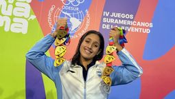 La reina de la natación de los Juegos Sudamericanos de la Juventud. La reina de la natación de los Juegos Sudamericanos de la Juventud.
