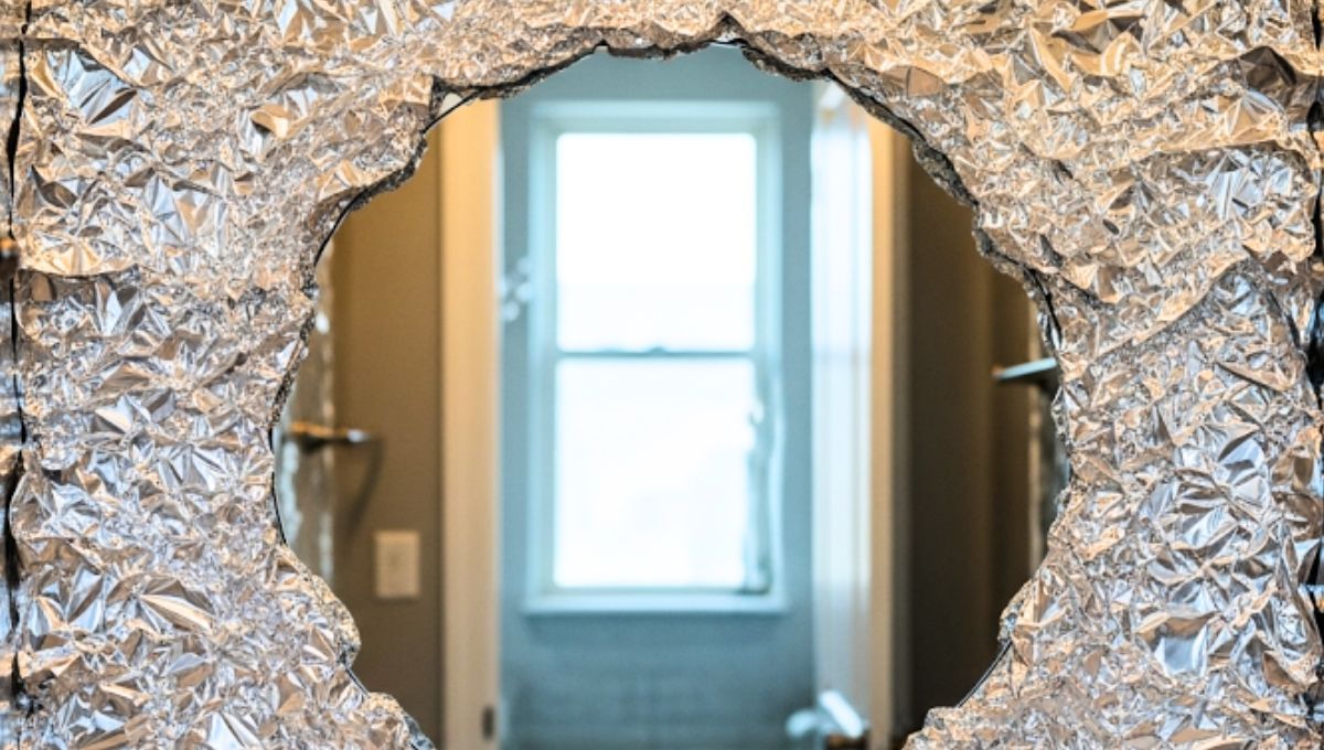 El espejo de tu baño debe ser cubierto con papel de aluminio&nbsp;