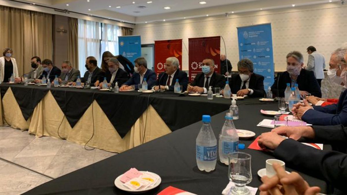 La reunión en San Juan de la que participó el ministro Basterra.