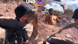 El video de un grupo de amigos demostró que la creatividad no tiene límites al calentar agua para el mate en una lata de cerveza durante un asado en Potrerillos