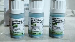 Llegaron casi 300.000 unidades de Tacrolimus, el medicamento importado desde India. Llegaron casi 300.000 unidades de Tacrolimus, el medicamento importado desde India.