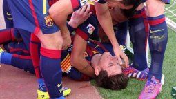 Enloqueció: así festejó Lionel Messi su gol 400 en el Barcelona