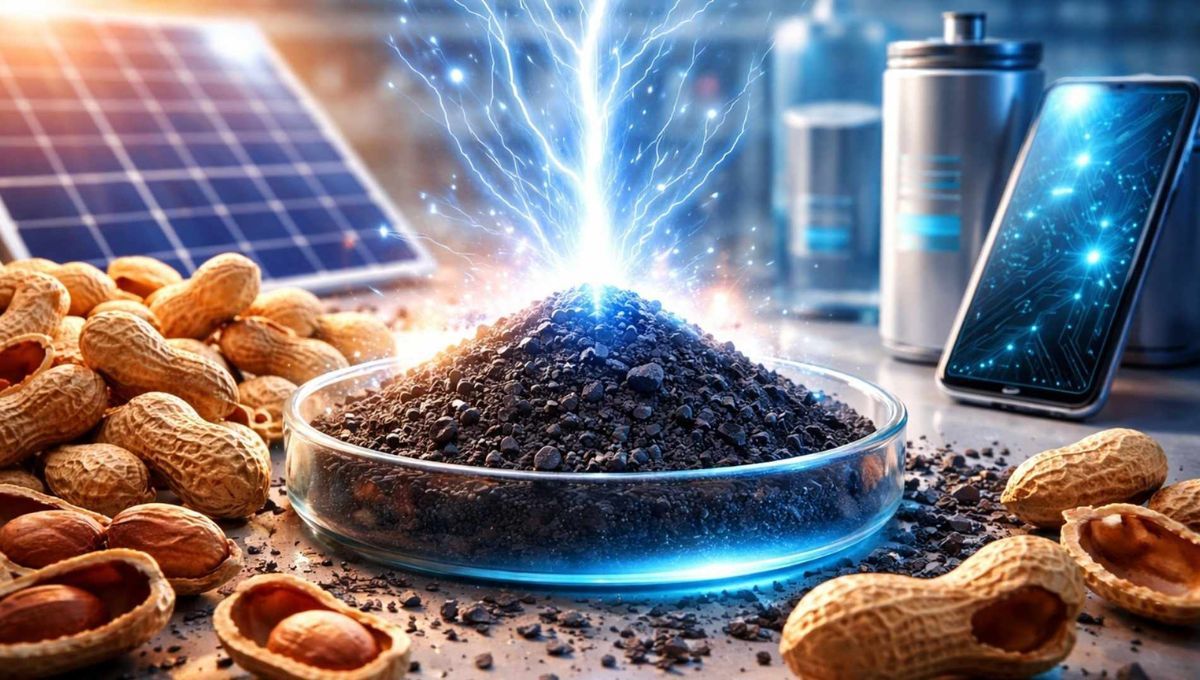 Científicos de Australia transforman cáscaras de maní en un material clave para mejorar las baterías de celulares en 10 minutos