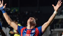 Rodrigo Auzmendi logró el empate de San Lorenzo ante el Santos luego de ir perdiendo 2 a 0 por la 5ª fecha de la Copa Sudamericana.