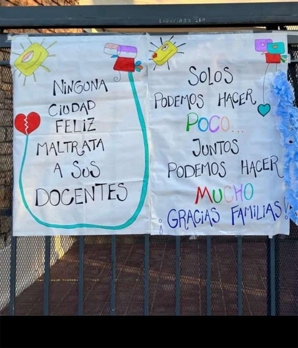 Una imagen en uno de los colegios de la Ciudad de Mendoza.