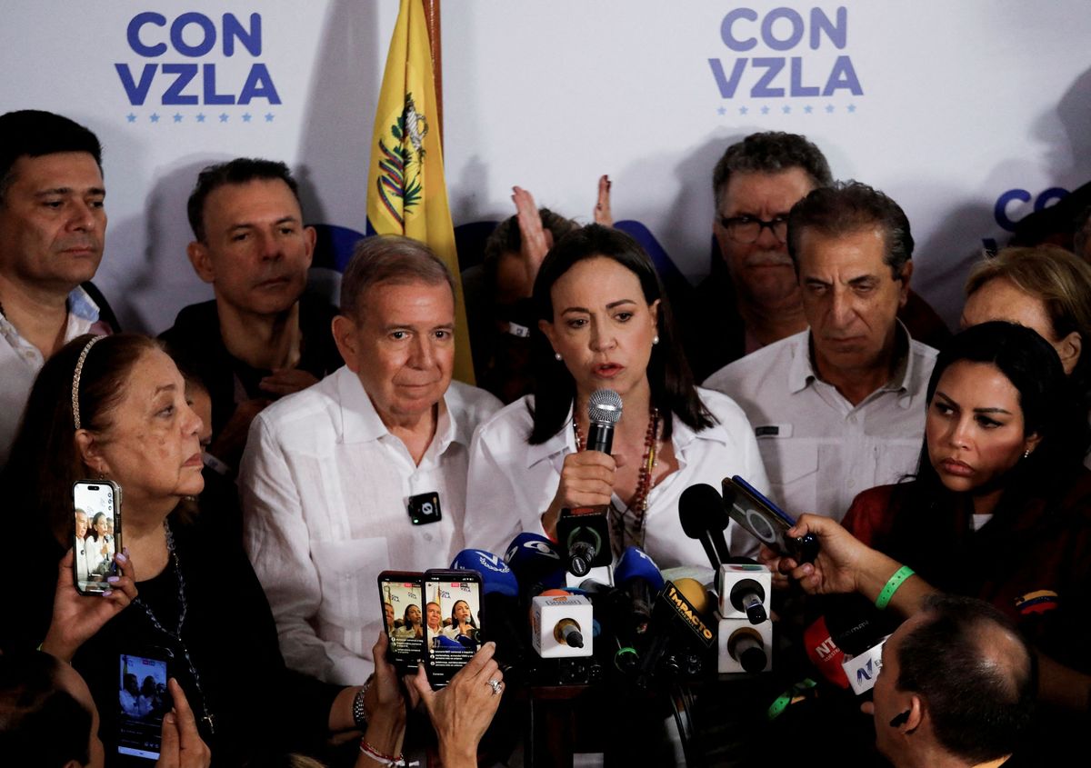 La oposición en Venezuela representada en Edmundo González Urrutia y María Corina Machado. La oposición en Venezuela representada en Edmundo González Urrutia y María Corina Machado.