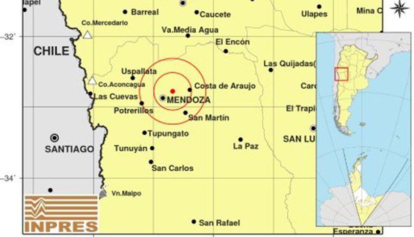 Un fuerte temblor sacudió la mañana del sábado en Mendoza