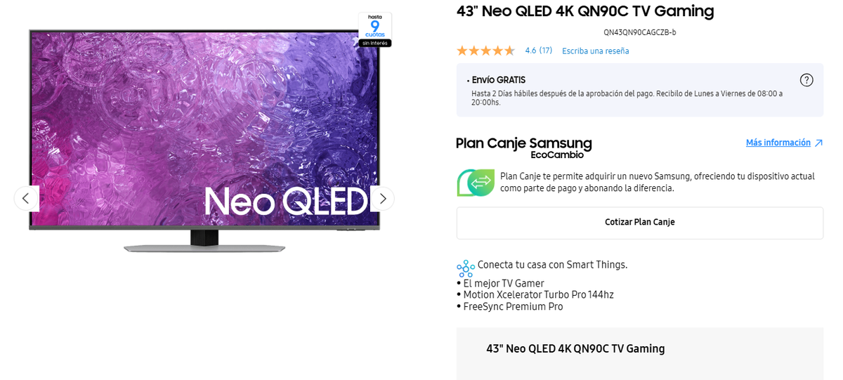 Uno de los televisores que ofrece Samsung en el plan canje Uno de los televisores que ofrece Samsung en el plan canje