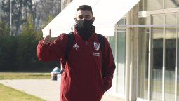 Matías Suárez estuvo en la práctica de River