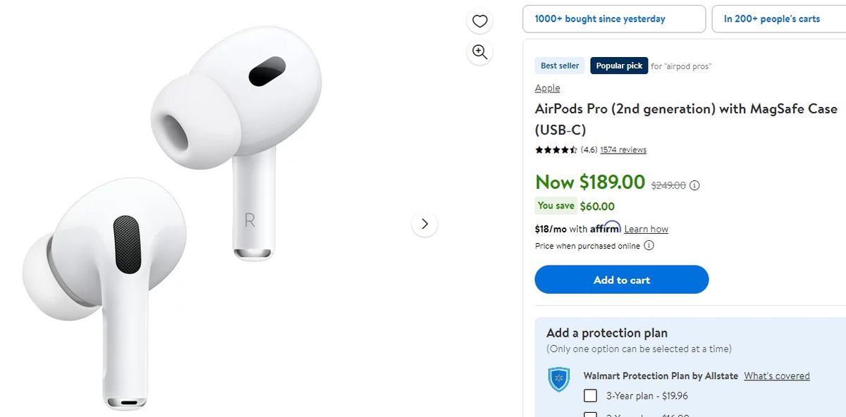 Los AirPods que ofrece Walmart están en un precio inigualable. Los AirPods que ofrece Walmart están en un precio inigualable.