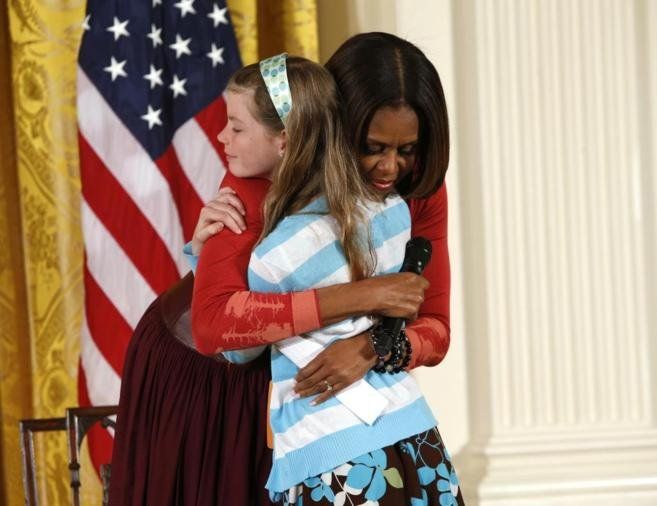 Una nena sorprendió a Michelle Obama al darle el currículum de su papá desocupado desde hace 3 años