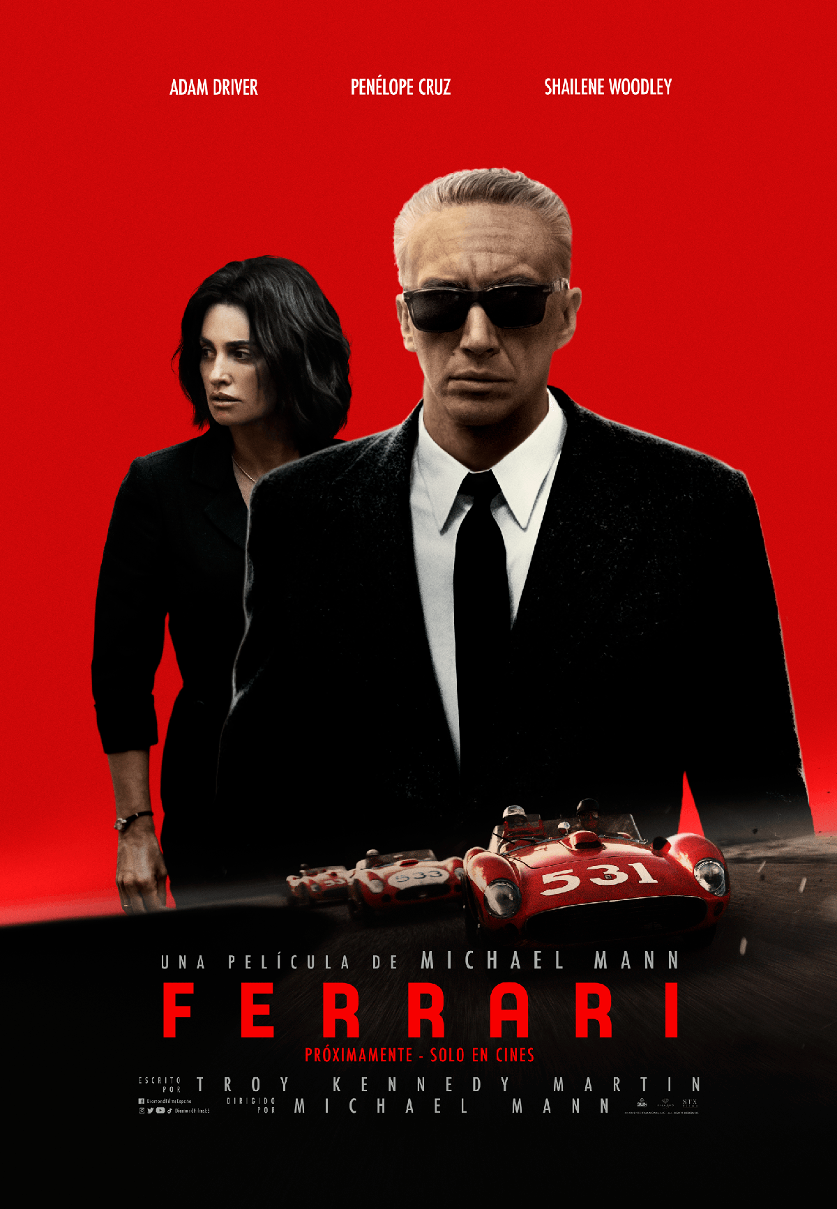 Penélope Cruz y Adam Driver. Brillan en el biopic de Enzo Ferrari. Penélope Cruz y Adam Driver. Brillan en el biopic de Enzo Ferrari.