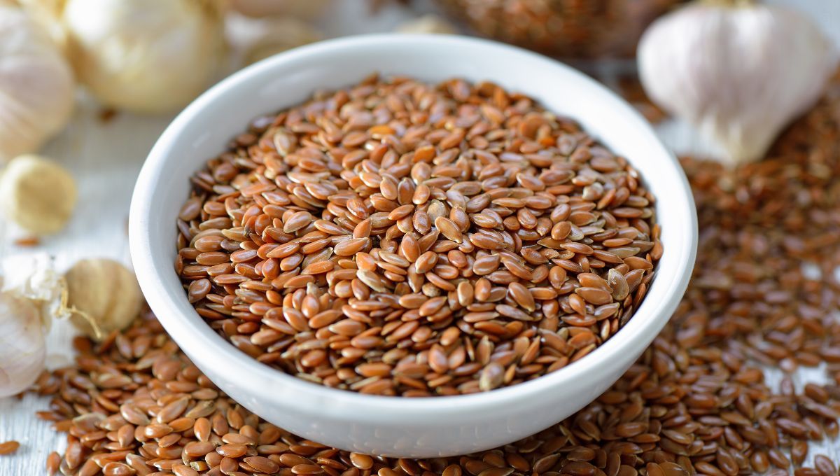 Semillas de lino. Semillas de lino.