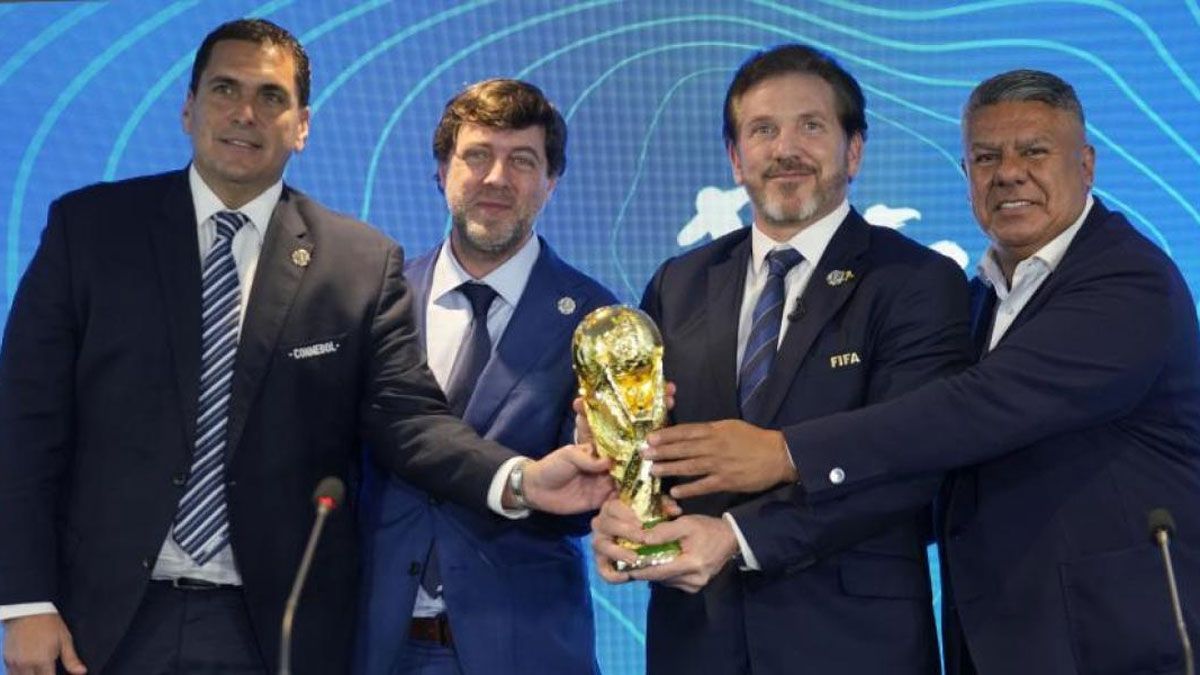 Los dirigentes sudamericanos que trabajaron para ser sede del Mundial 2030. Los dirigentes sudamericanos que trabajaron para ser sede del Mundial 2030.