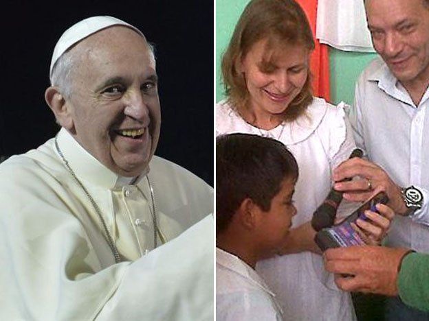 Llamado del Papa: Hola, buen día. ¿Cómo están todos ahí en la escuela?