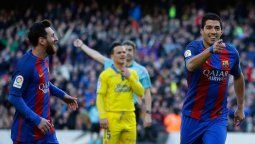 Lionel Messi aportó un tanto en la goleada del Barcelona