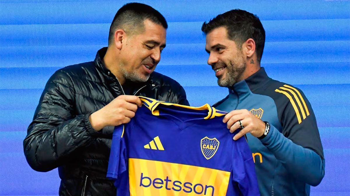 Juan Román Riquelme y Fernando Gago.