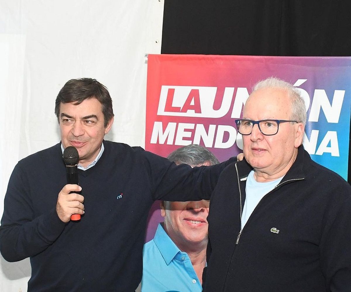 Omar de Marchi junto a Jorge Tieppo, candidato a intendente por Malargüe por La Unión Mendocina.