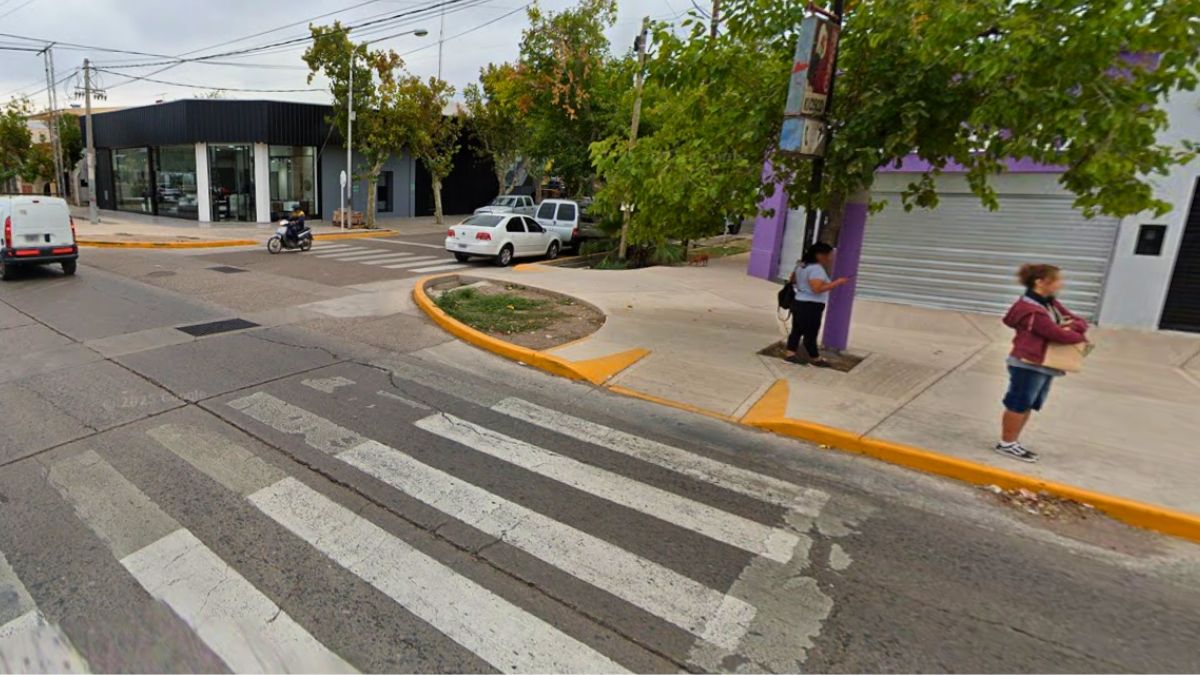El lugar donde ocurrió el accidente en Guaymallén.