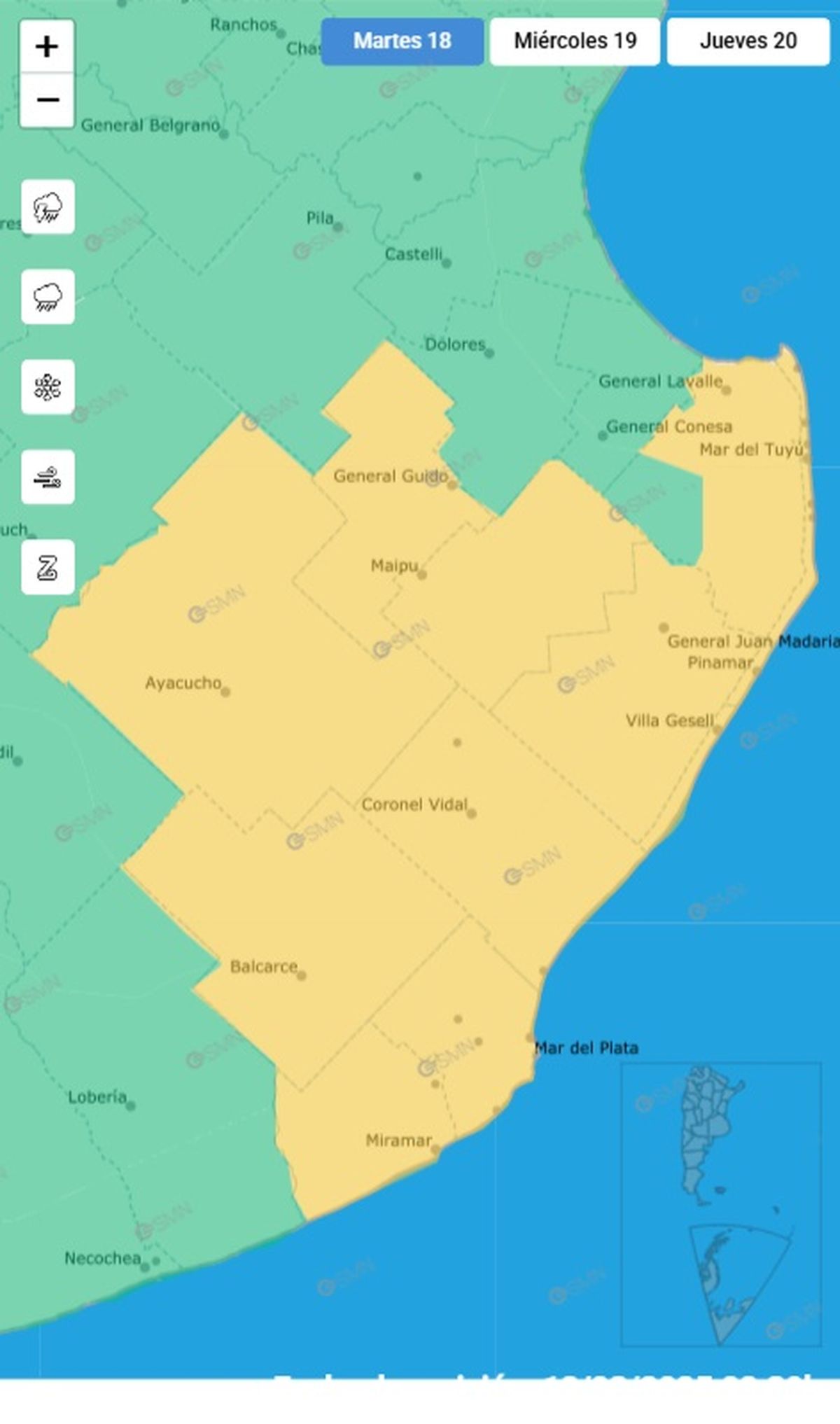 Estas son las ciudades afectadas por las tormentas Estas son las ciudades afectadas por las tormentas