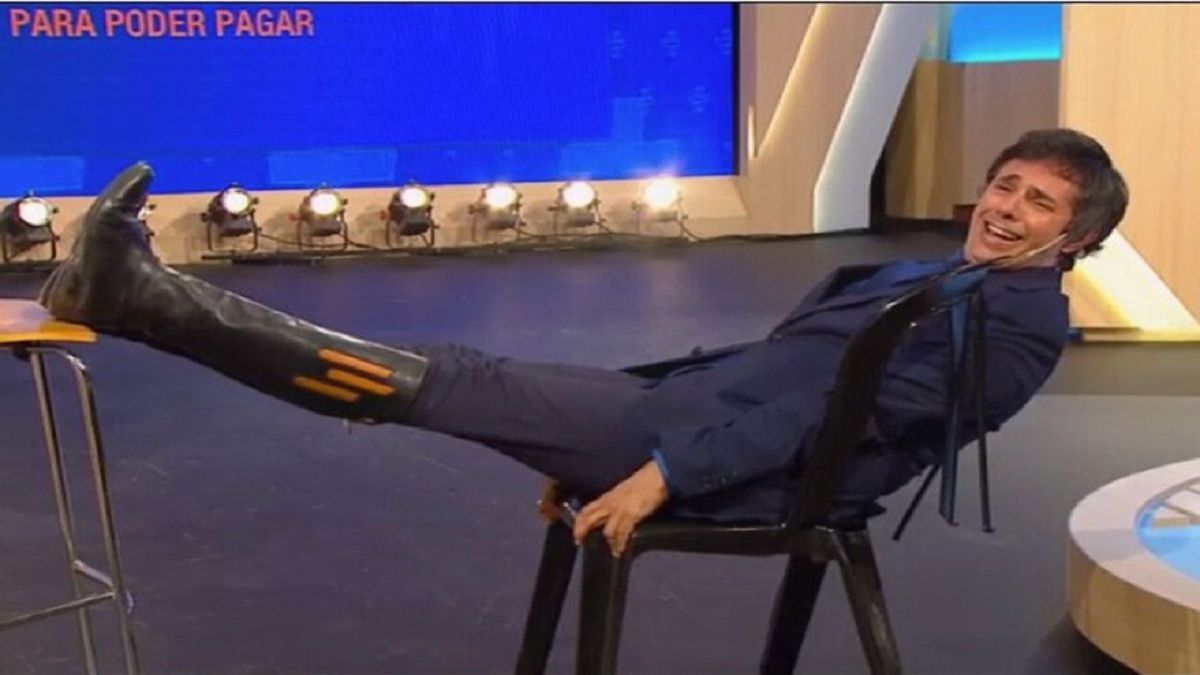 La caída de Robertito Funes Ugarte al aire.