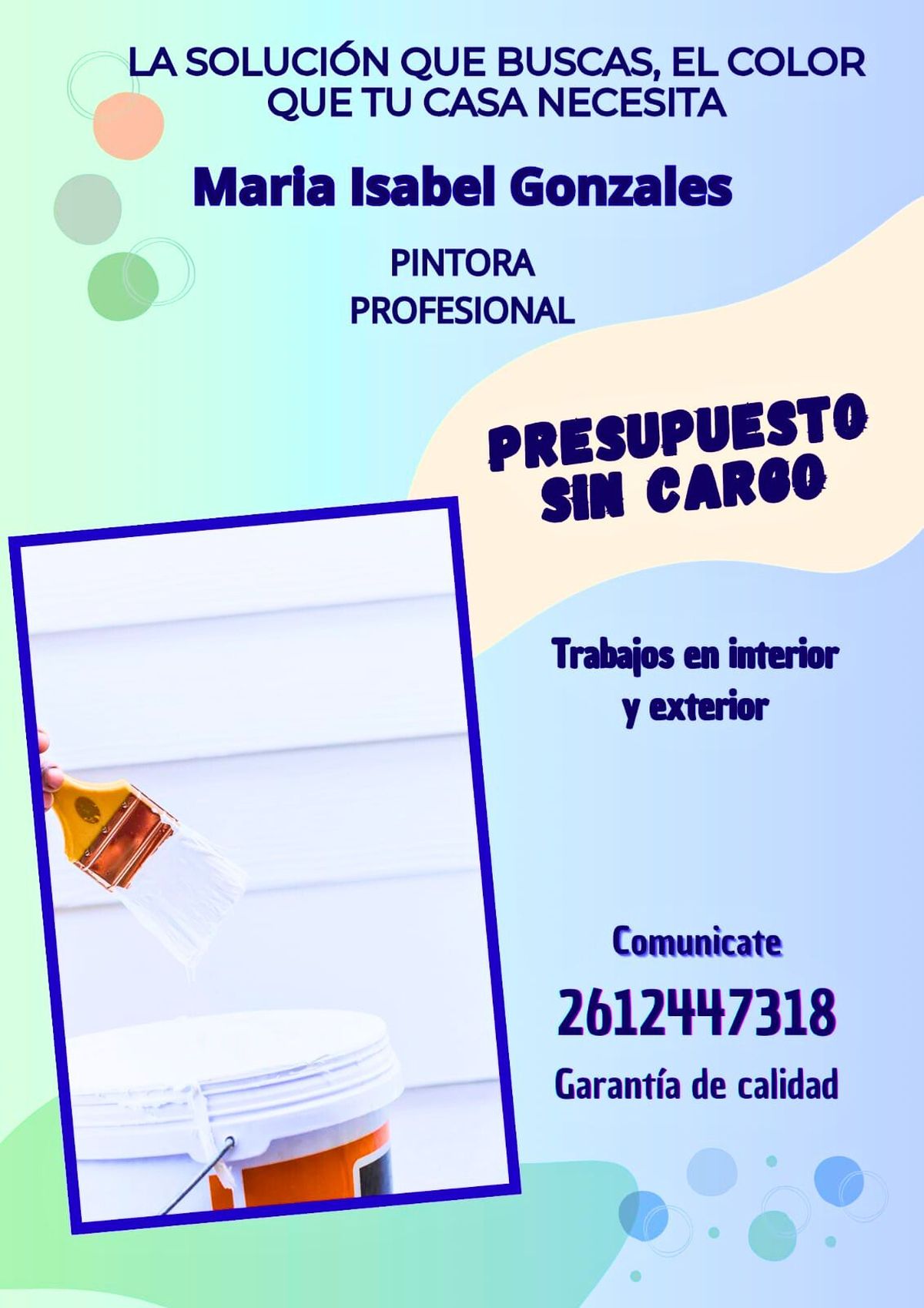 Isabel creó un flyer que distribuye con dedicación. "Soy prolija y responsable", dice. Isabel creó un flyer que distribuye con dedicación. "Soy prolija y responsable", dice.