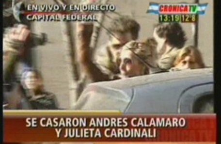 Julieta Cardinali y Andrés Calamaro se casaron después de 5 años juntos