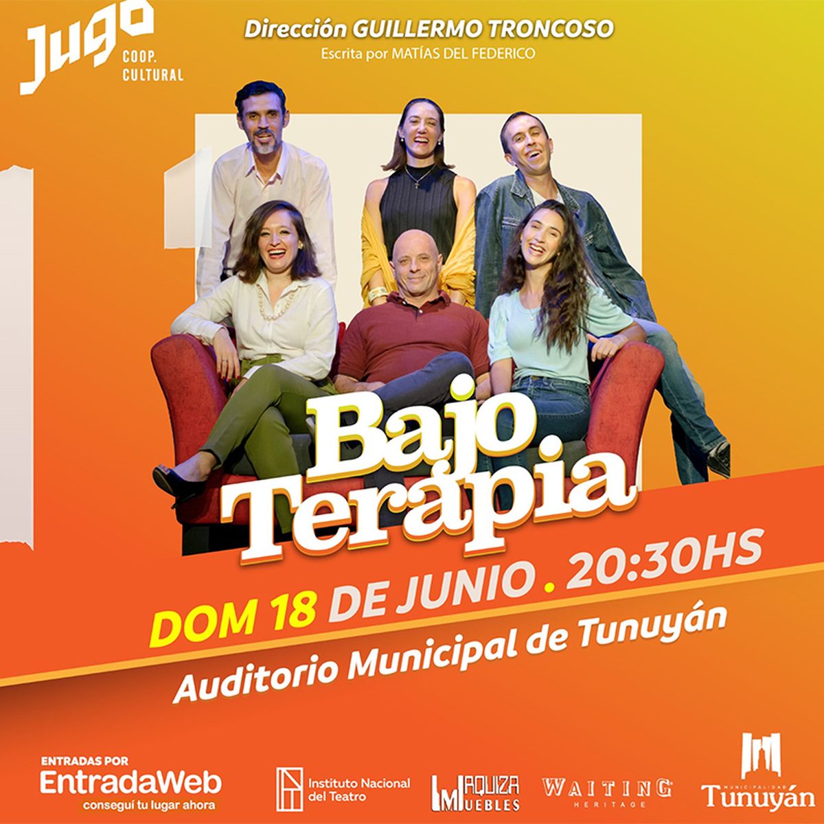 Teatro en Mendoza: Bajo Terapia llega al Valle de Uco.