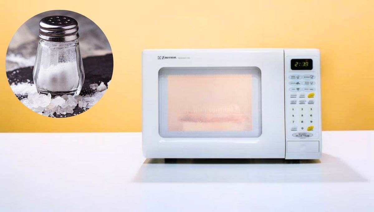 Colocar el salero dentro del microondas es una efectiva forma de eliminar la humedad