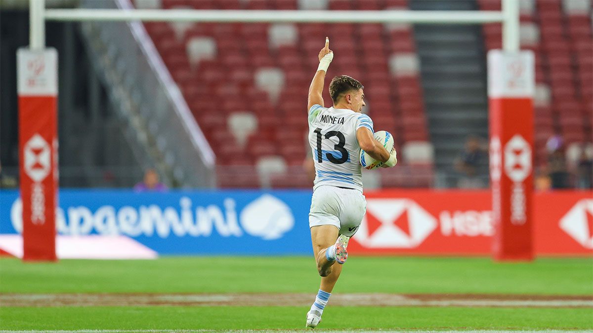 Marcos Moneta le dio un gran triunfo a Los Pumas 7s ante Gran Bretaña.