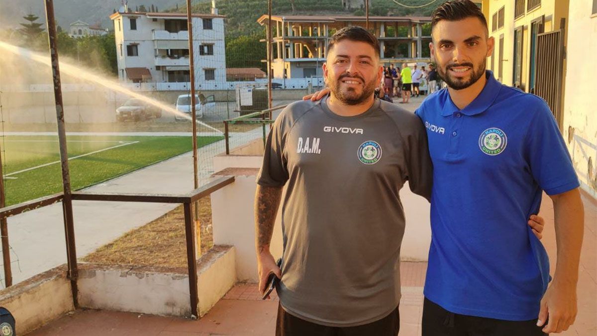 Nicolás Navarrete, orgulloso de tener a Maradona Jr. como DT