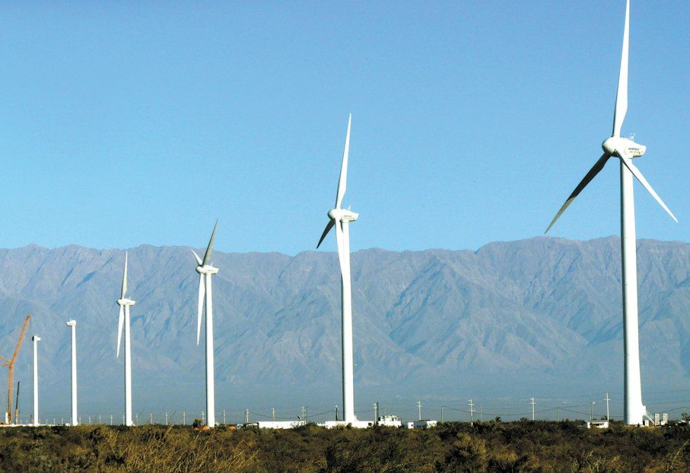 El parque eólico de El Sosneado, en Malargüe