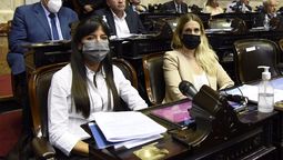 Las diputadas nacionales Verasay y Latorre en el Congreso.&nbsp;