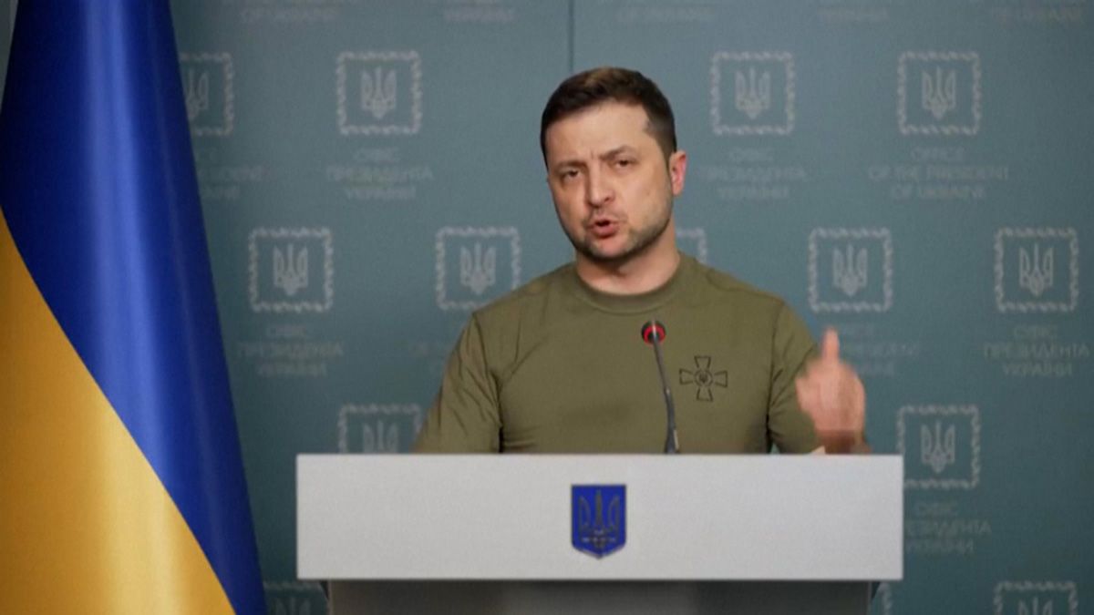 El presidente Volodimir Zelenski.
