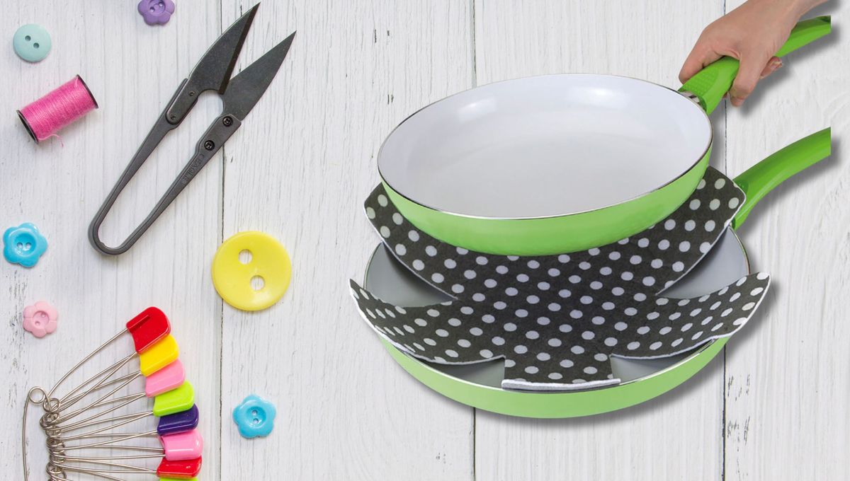 Un DIY de costura muy sencillo: confecciona un protector de tela para la sartén