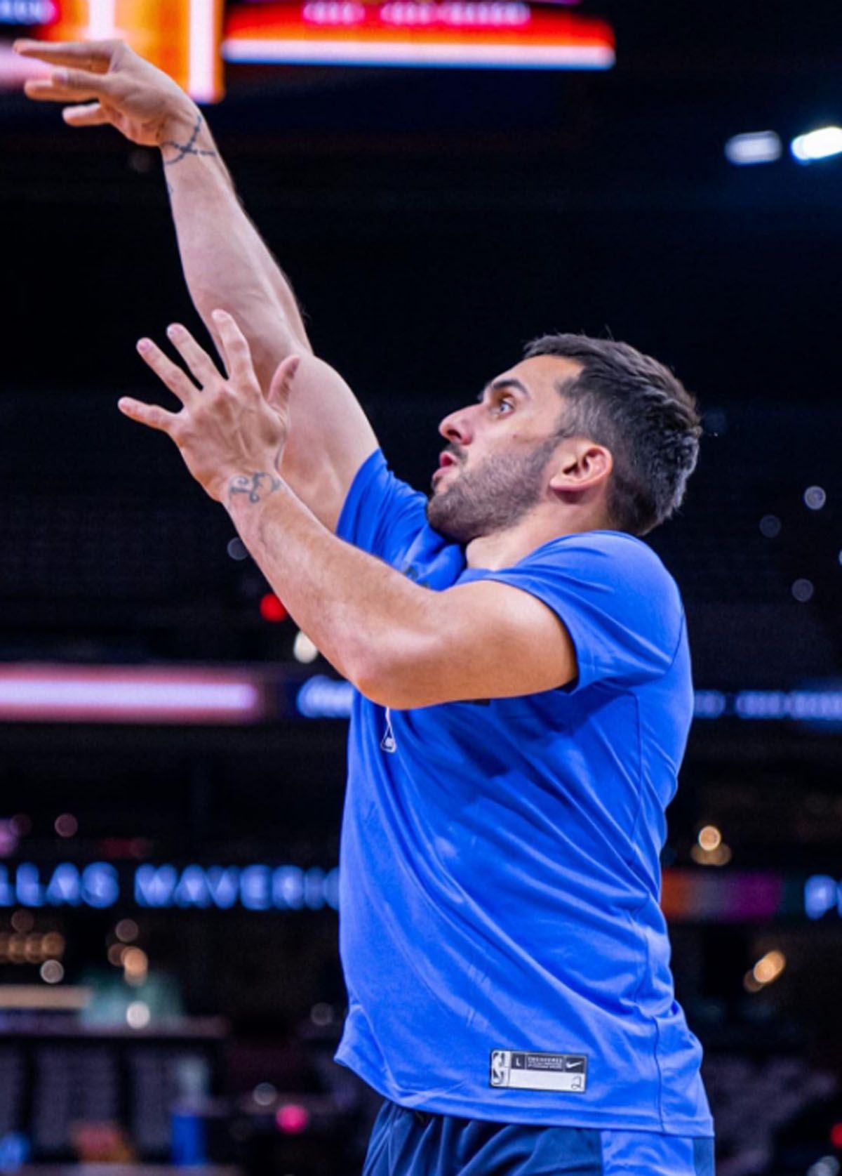 Campazzo estuvo en la previa a la par de sus compañeros