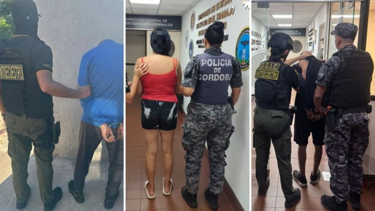 Los 3 detenidos que tienen la causa por el secuestro en Córdoba.