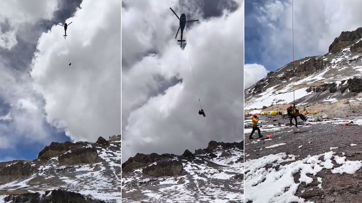 El piloto Horacio Pedro Freschi realizó una maniobra única e histórica para rescatar a un andinista en el cerro Aconcagua.