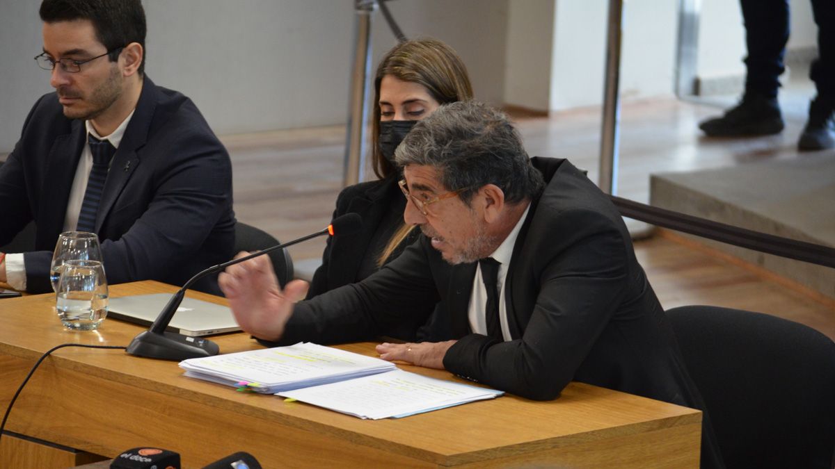 El fiscal Julio Rivero al momento de pedir la absolución del médico Marcelo Macarrón, por el femicidio de su esposa Nora Dalmasso, asesinada en Río Cuarto en noviembre de 2006