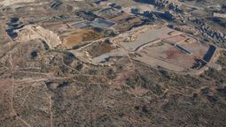 Una vista aérea de la mina de uranio Sierra Pintada, en San Rafael.