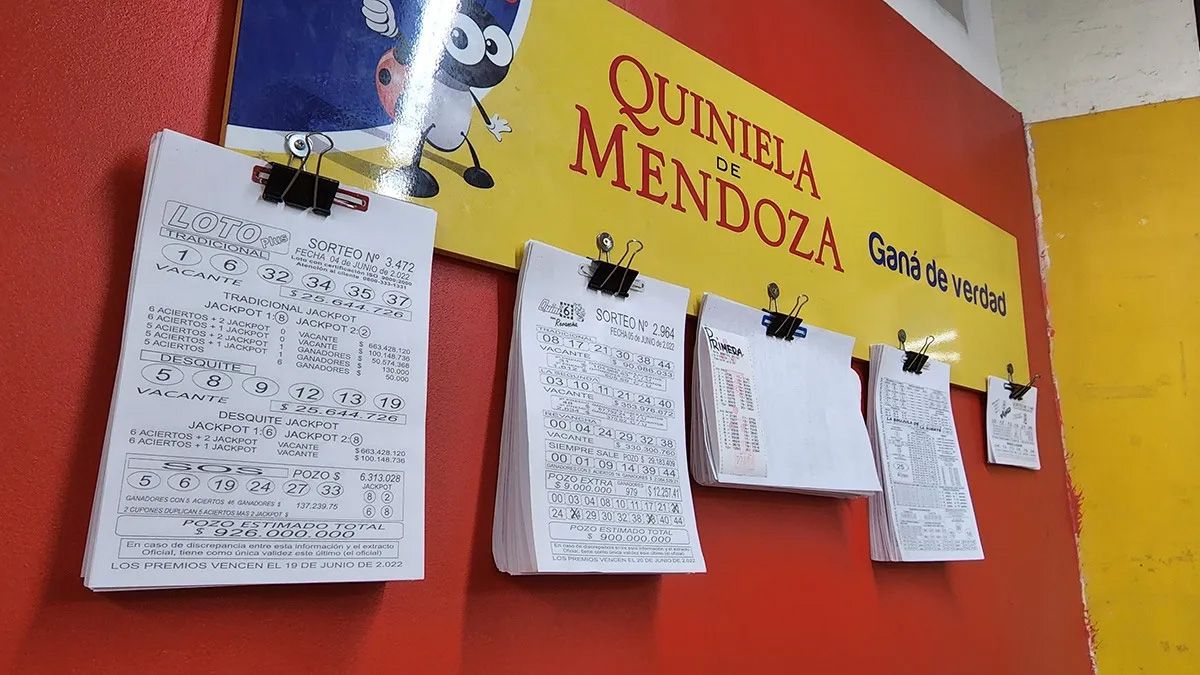 La Quiniela de Mendoza tiene cuatro sorteos por día.