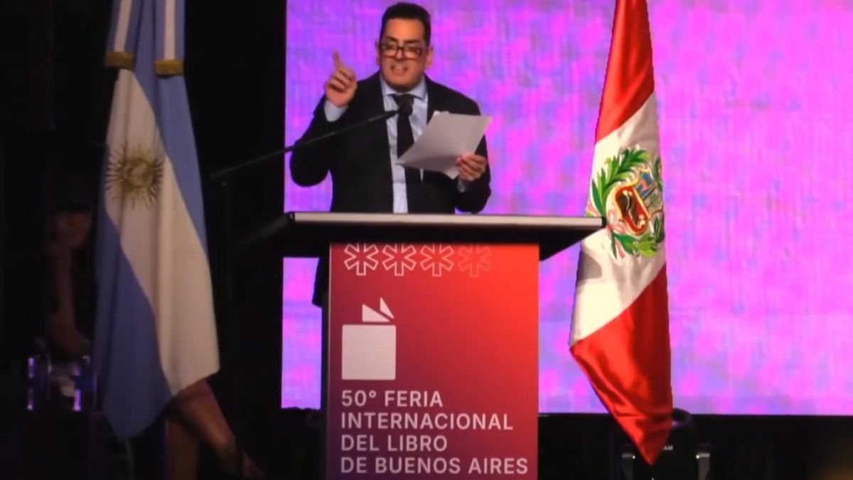 El secretario de Cultura de la Nación, Leonardo Cifelli, durante su participación en la Feria del Libro.&nbsp;