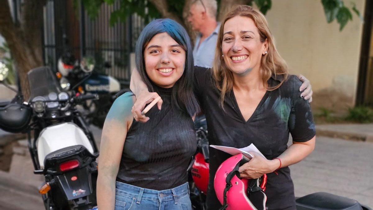 La felicidad de Sofi junto a su mamá Emilia La felicidad de Sofi junto a su mamá Emilia