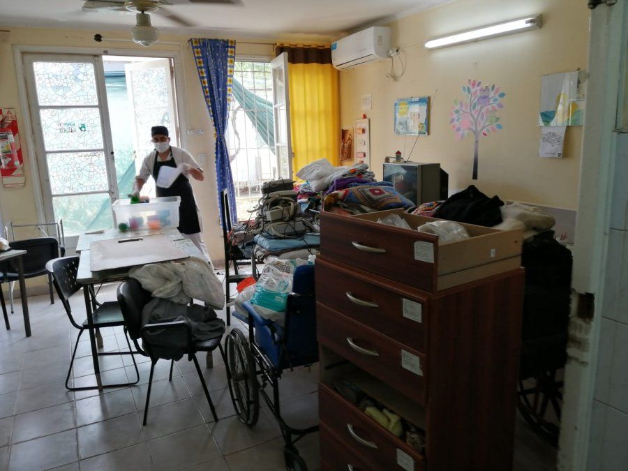 Así lucía el hospital Gailhac este viernes tras la tormenta en Mendoza