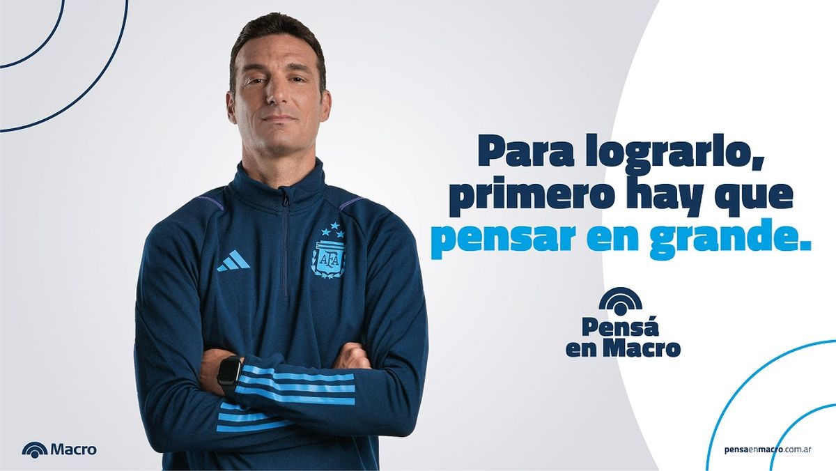 Scaloni expone claramente los valores de Banco Macro. Es un reflejo de una forma de ser.