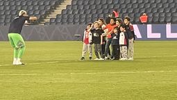 Los hijos de Messi jugaron con Keylor Navas.