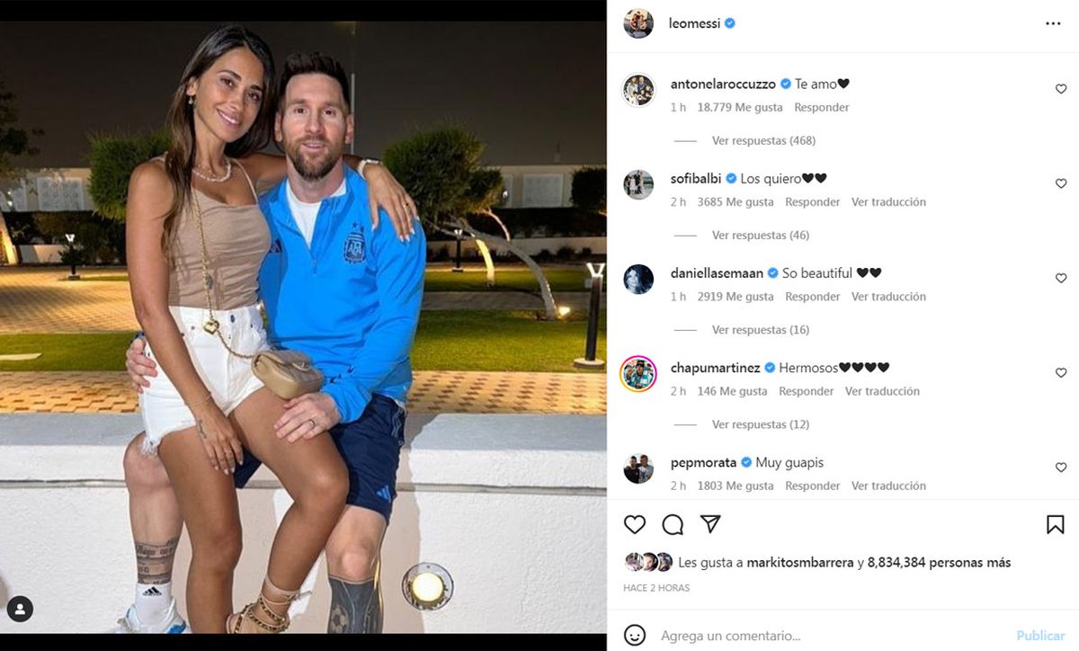Lionel Messi le dedicó un tierno posteo a Antonela Roccuzzo, en pleno Mundial Qatar 2022.