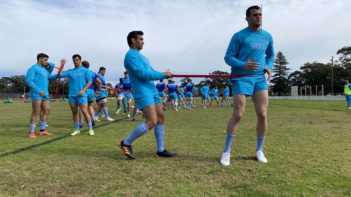 Los Pumas se entrenaron en la semana en Australia y luego partieron rumbo a Nueva Zelanda.