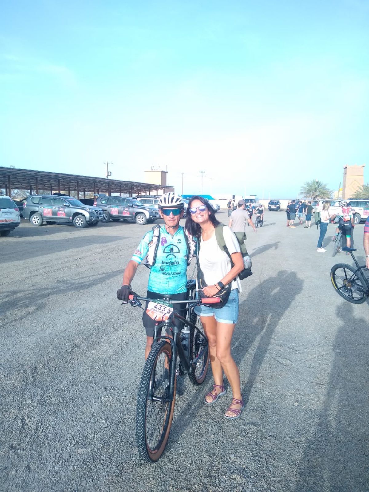 García contó con el apoyo y acompañamiento de su esposa durante la competencia.