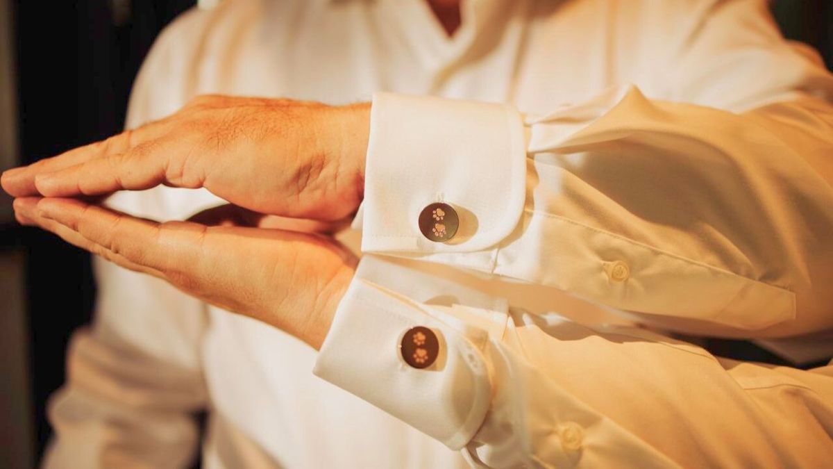 Los gemelos que eligieron los novios, con las huellas. Los gemelos que eligieron los novios, con las huellas.